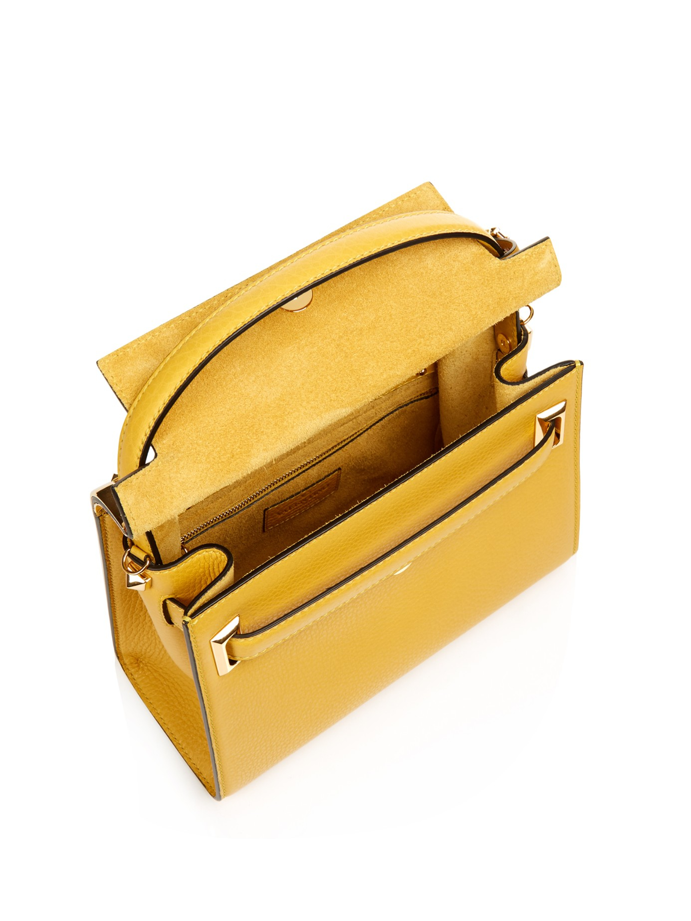 Valentino My Rockstud Small Leather Bag in Yellow - Lyst