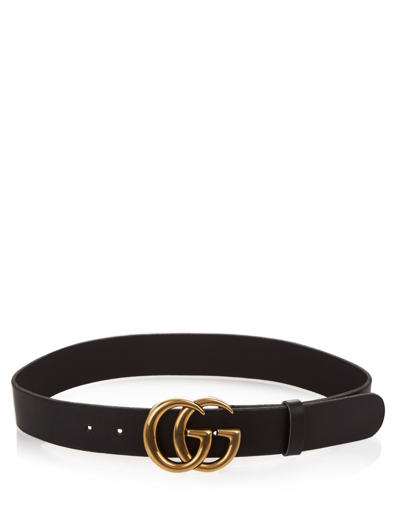 Gucci Gg-logo Leather Belt in Black - Lyst