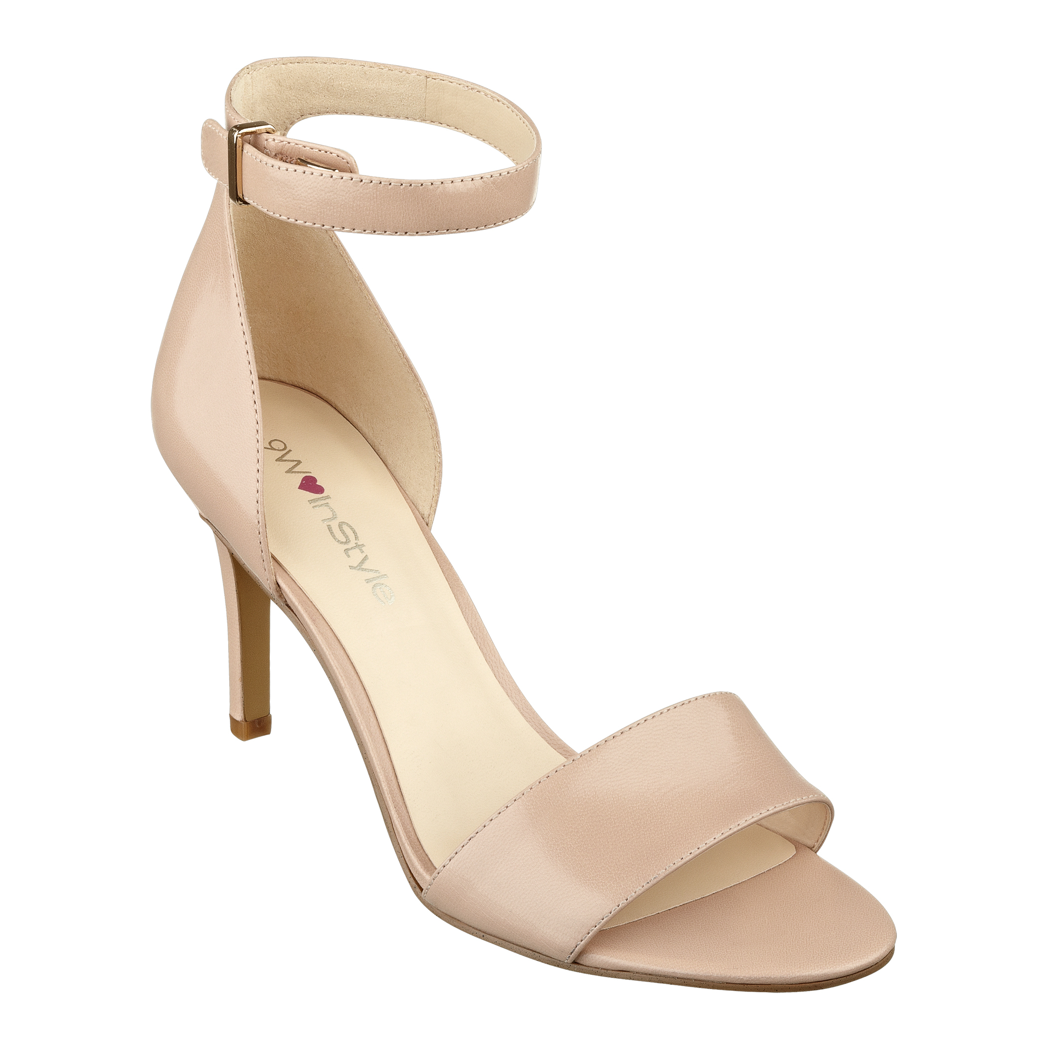 Nine West Izzy Anklestrap High Heels in Light Natural Leather (Natural ...