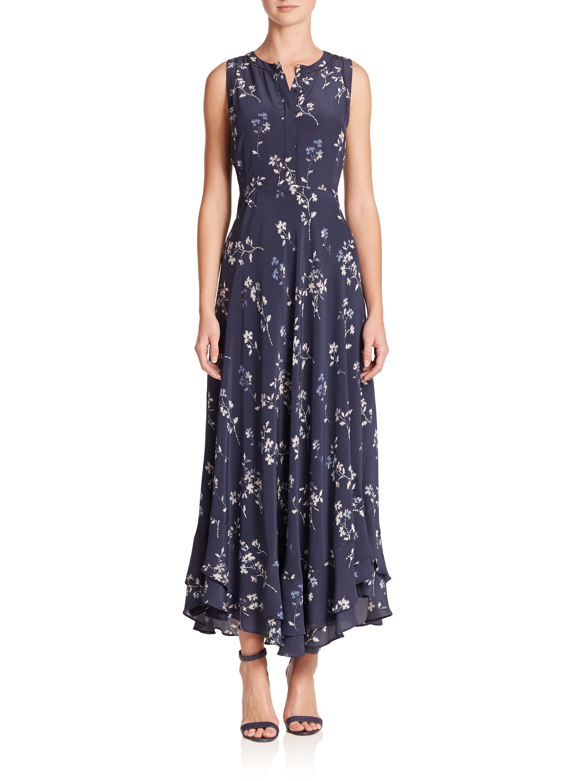 rebecca taylor blue floral dress