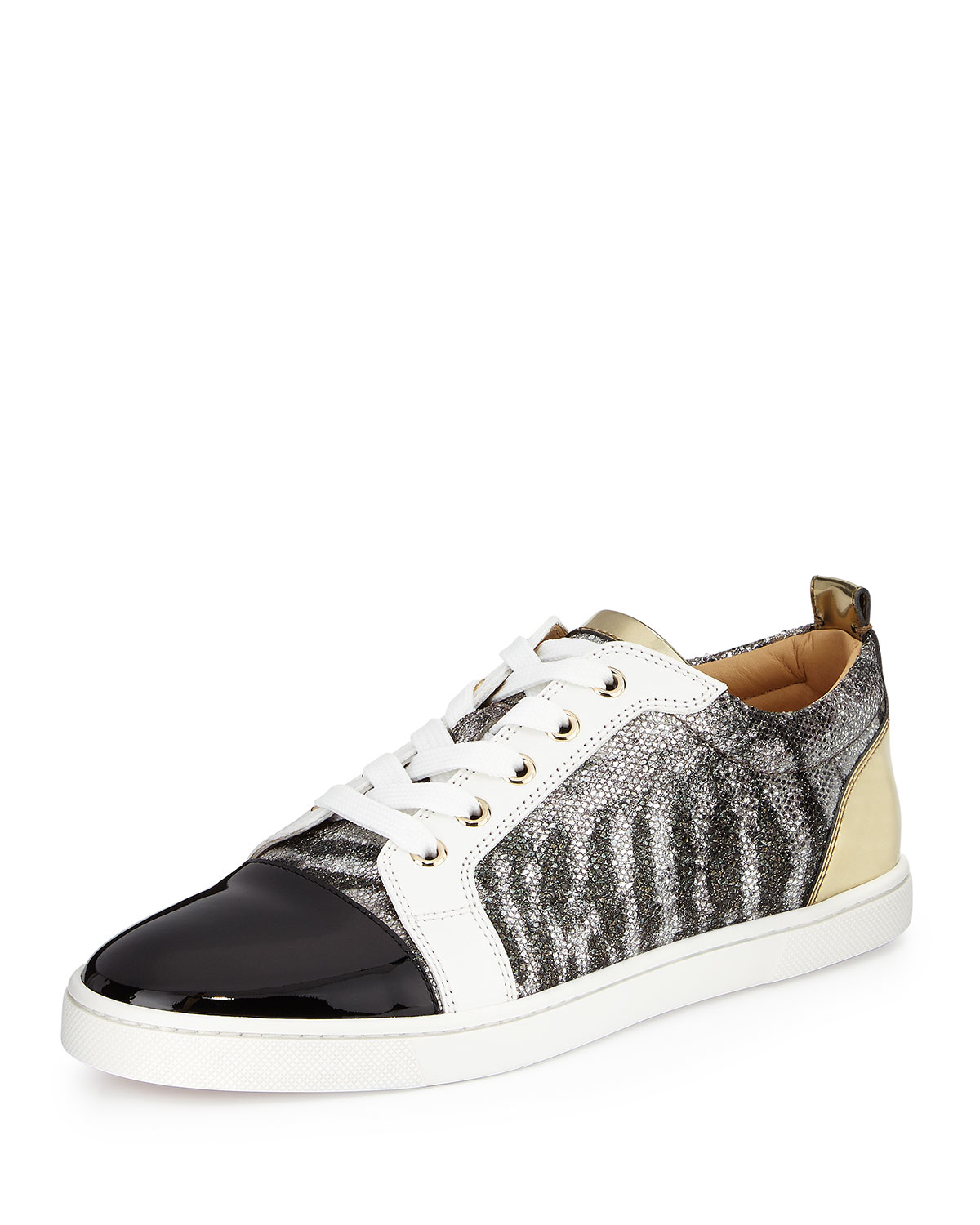 christian louboutin gondoliere patent glitter sneakers christian louboutin gondoliere patent glitter sneakers