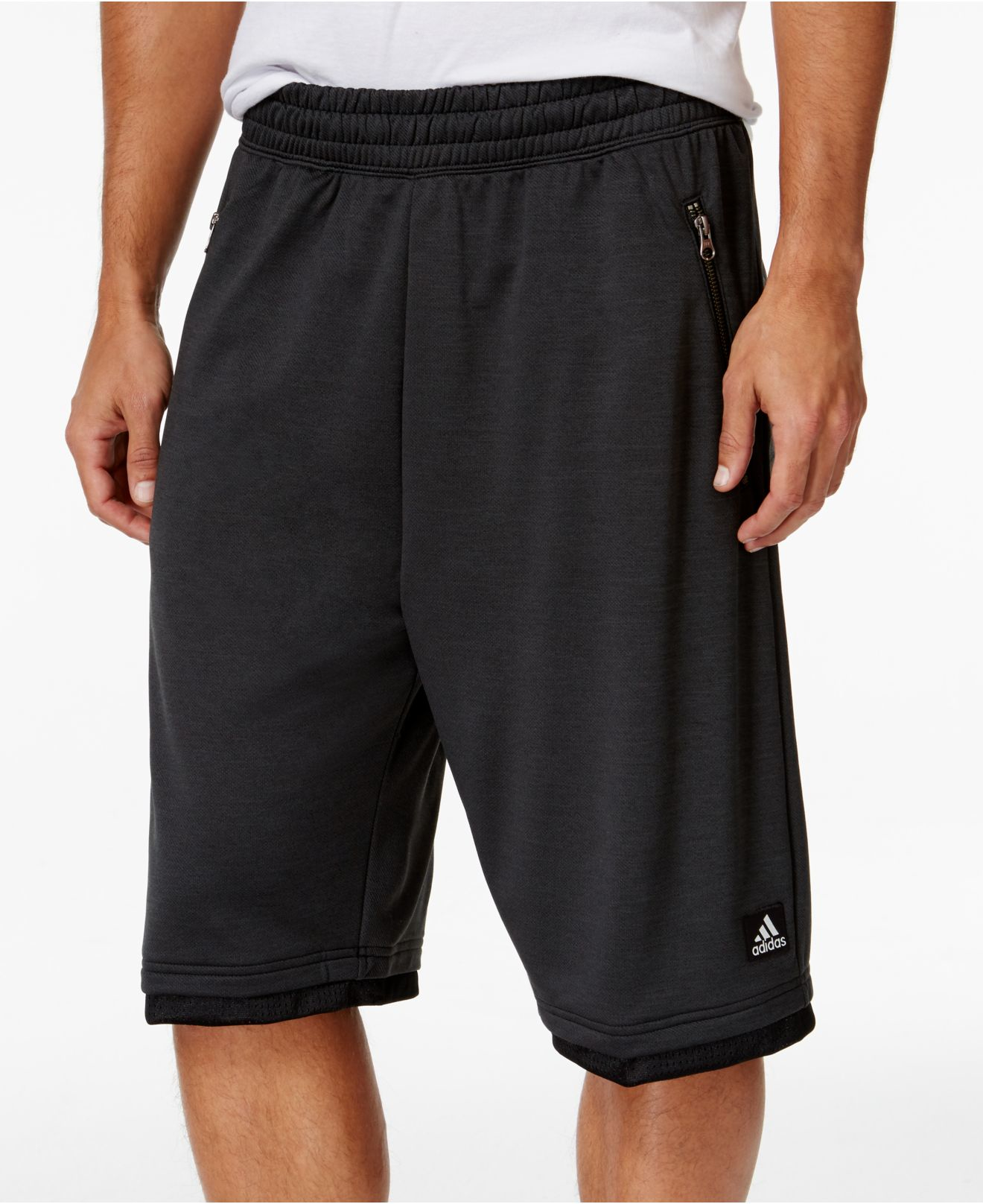 black adidas sweat shorts