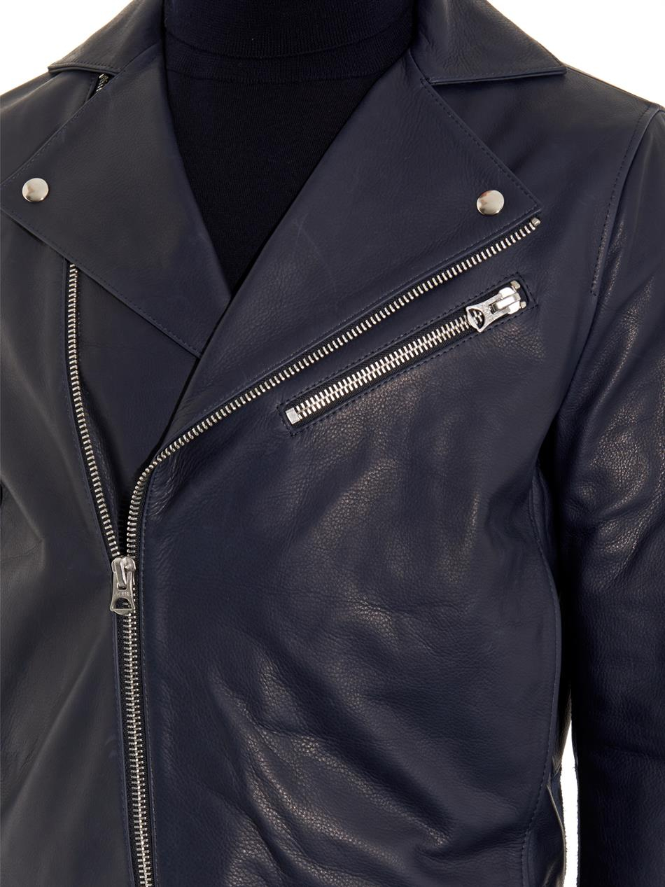 Acne Studios Gibson Leather Biker Jacket in Black for Men | Lyst
