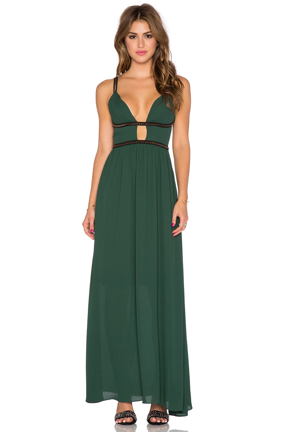 Wyldr Goddess Maxi Dress in Green | Lyst