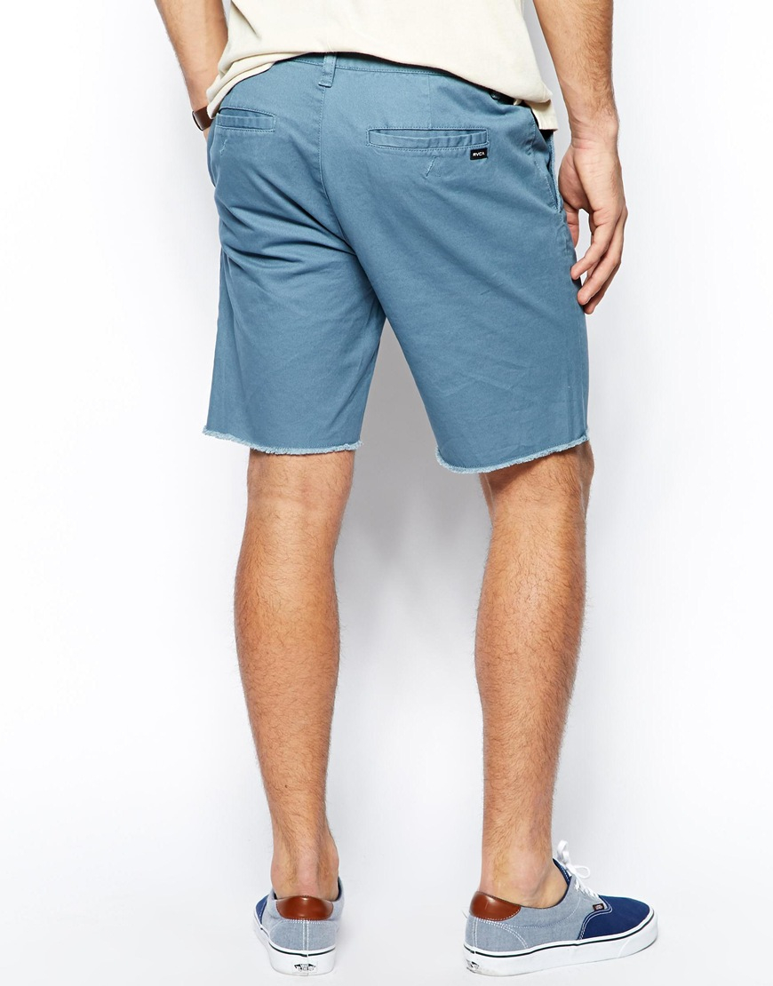 mens cut off chino shorts