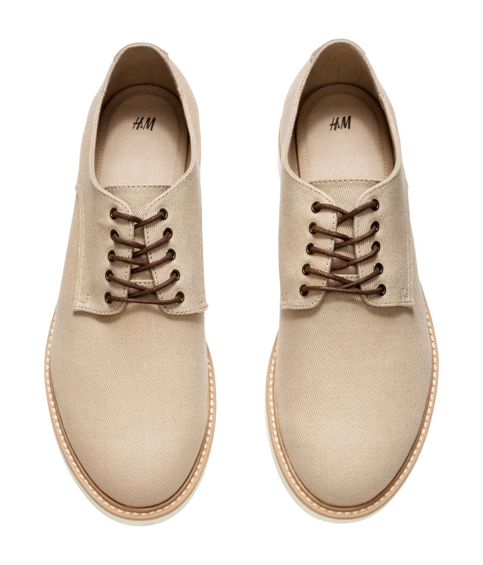 canvas derby shoes