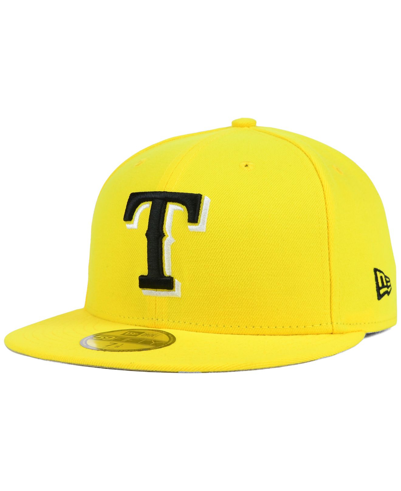 KTZ Texas Rangers C-dub 59fifty Cap in Yellow for Men