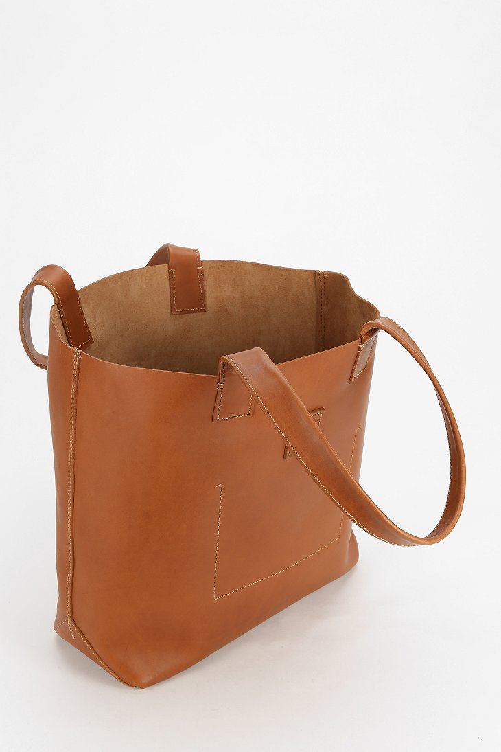 Lyst - Frye Stitch Leather Tote Bag in Brown