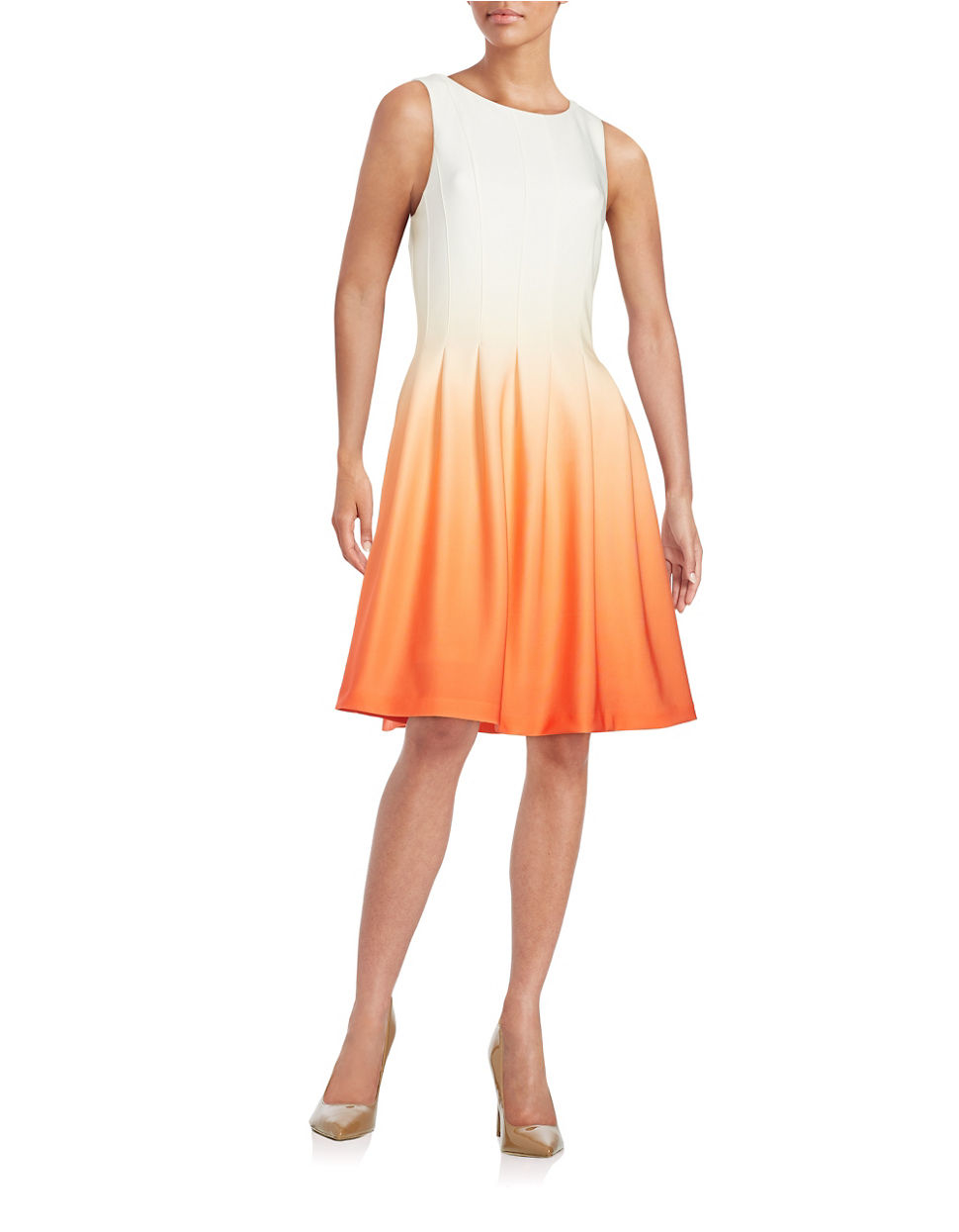 calvin klein orange dress