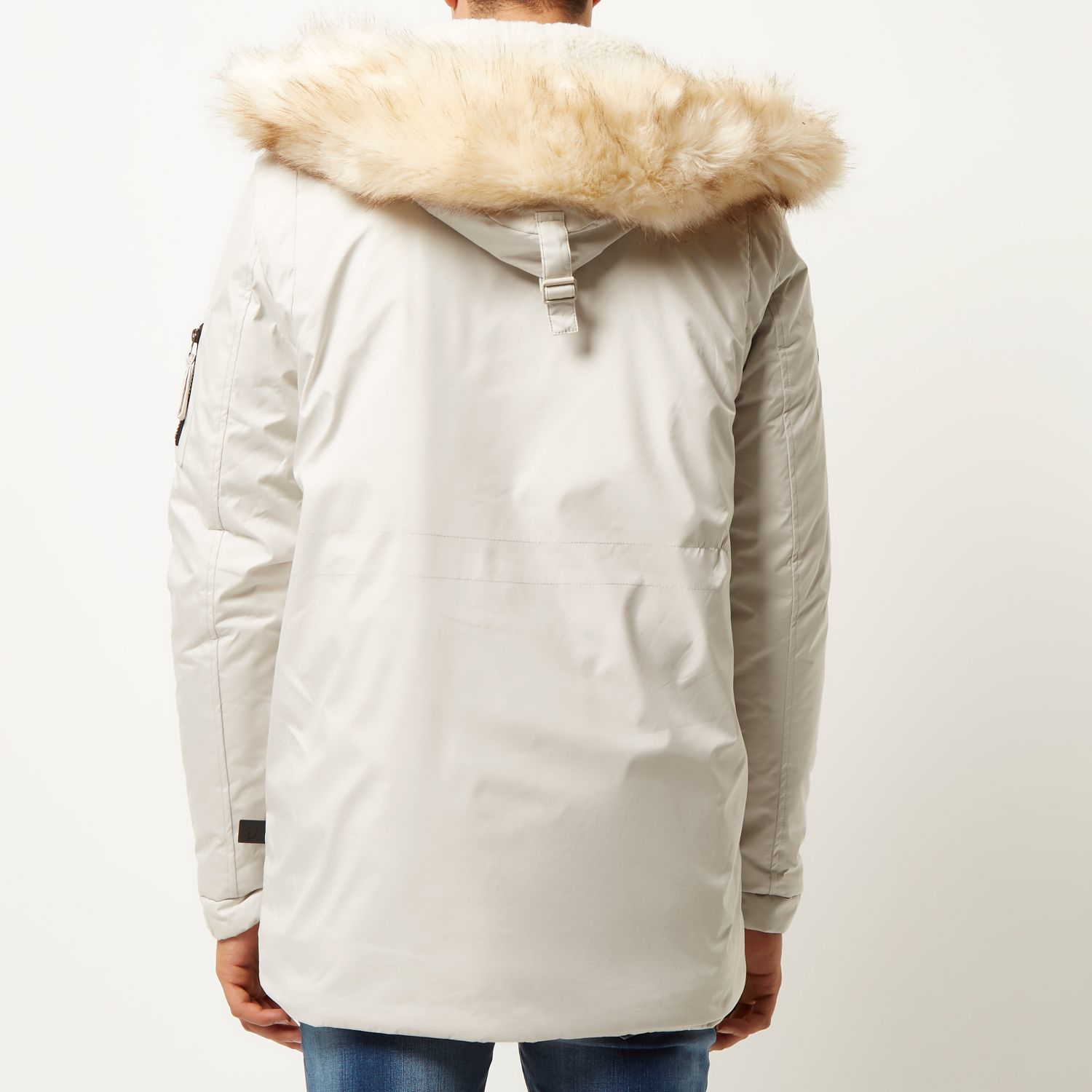 white padded parka