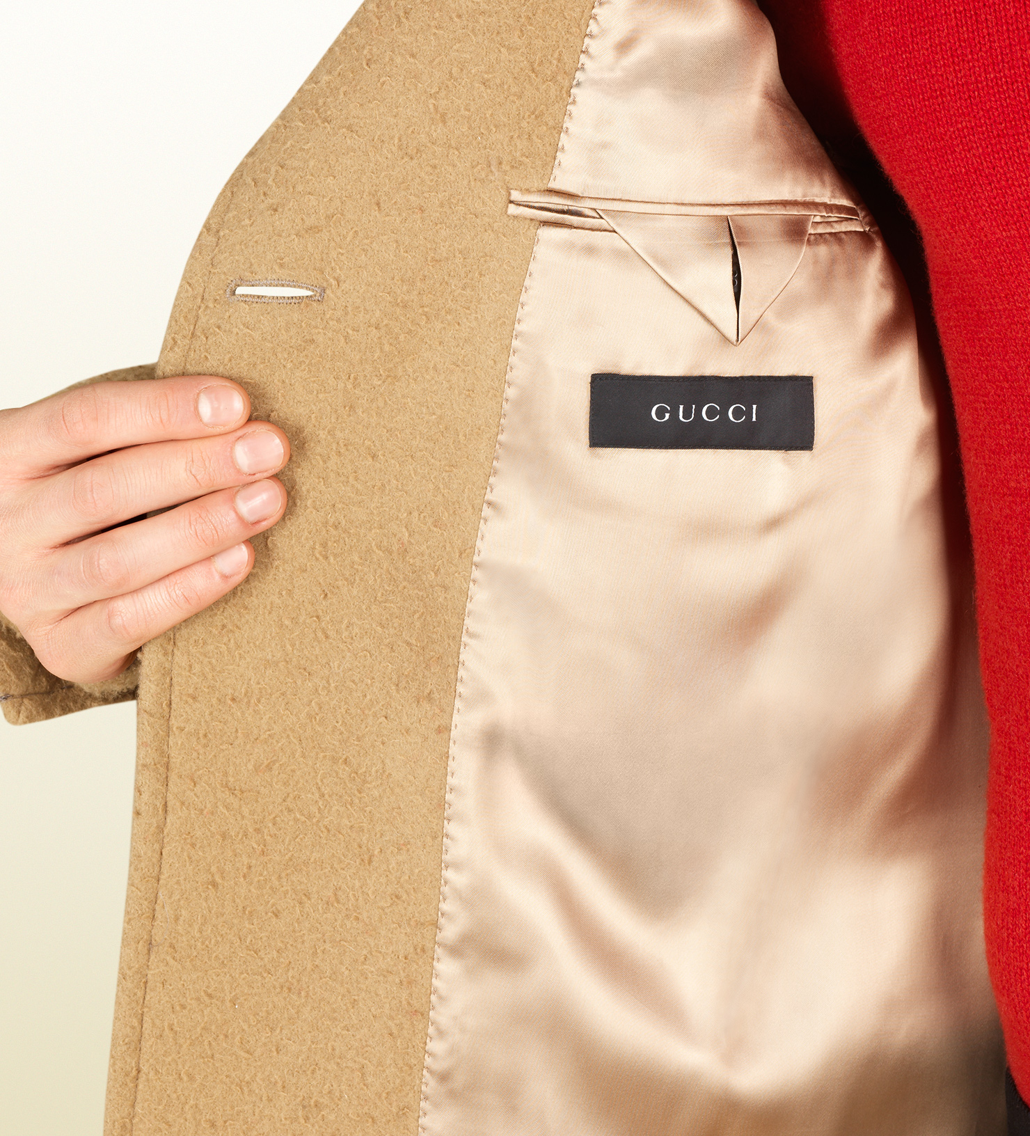 Gucci Casentino Wool Doublebreasted Coat in Yellow for Men Lyst