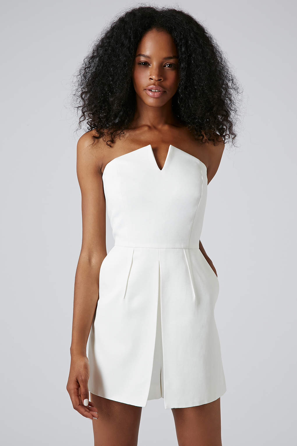 white bandeau playsuit