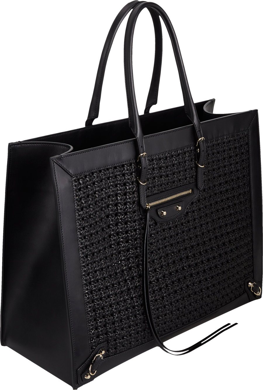 Balenciaga Woven Papier A4 Tote In Black Lyst Balenciaga Woven Papier A4 Tote In Black Lyst