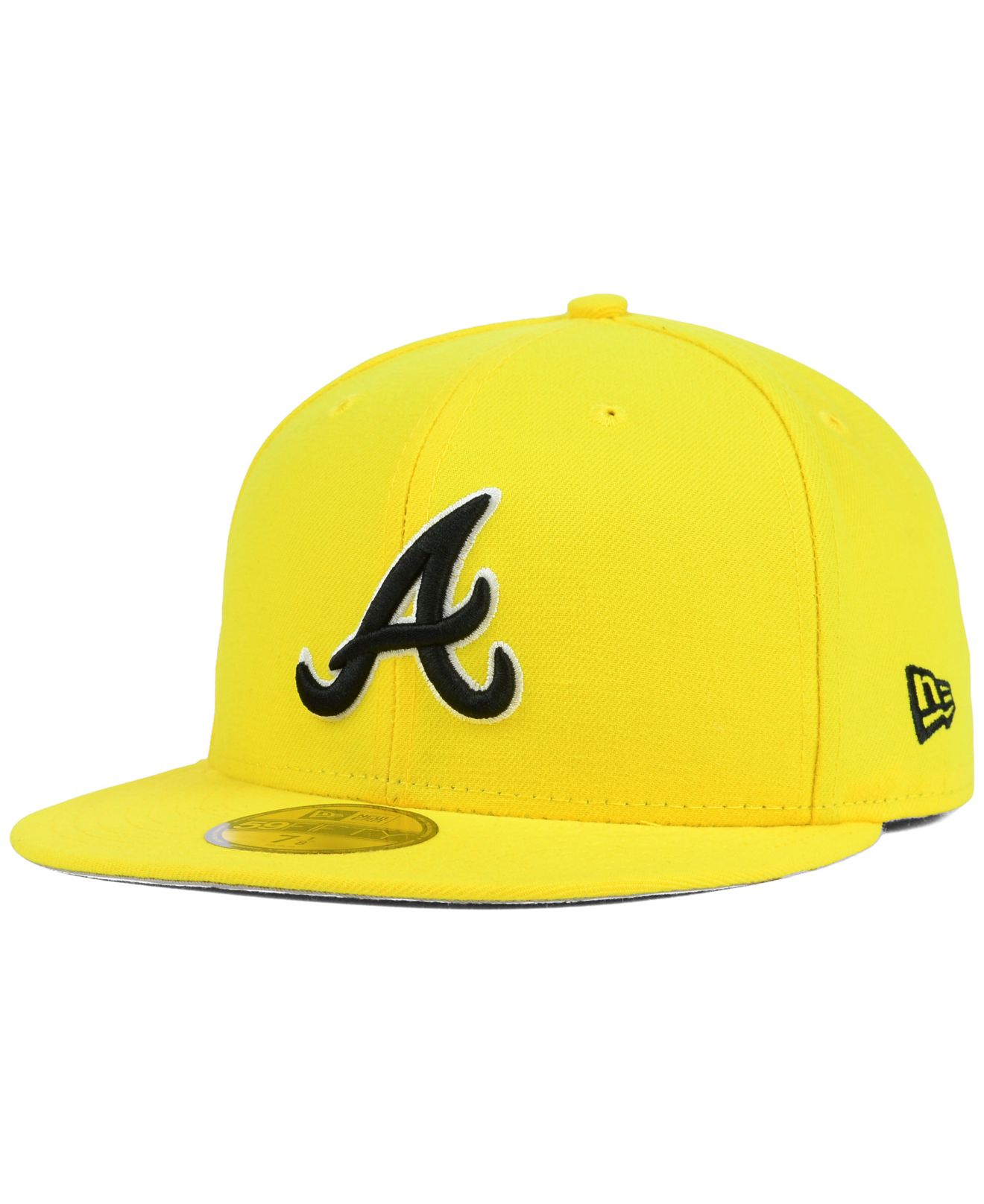 KTZ Atlanta Braves C-dub 59fifty Cap in Yellow for Men | Lyst