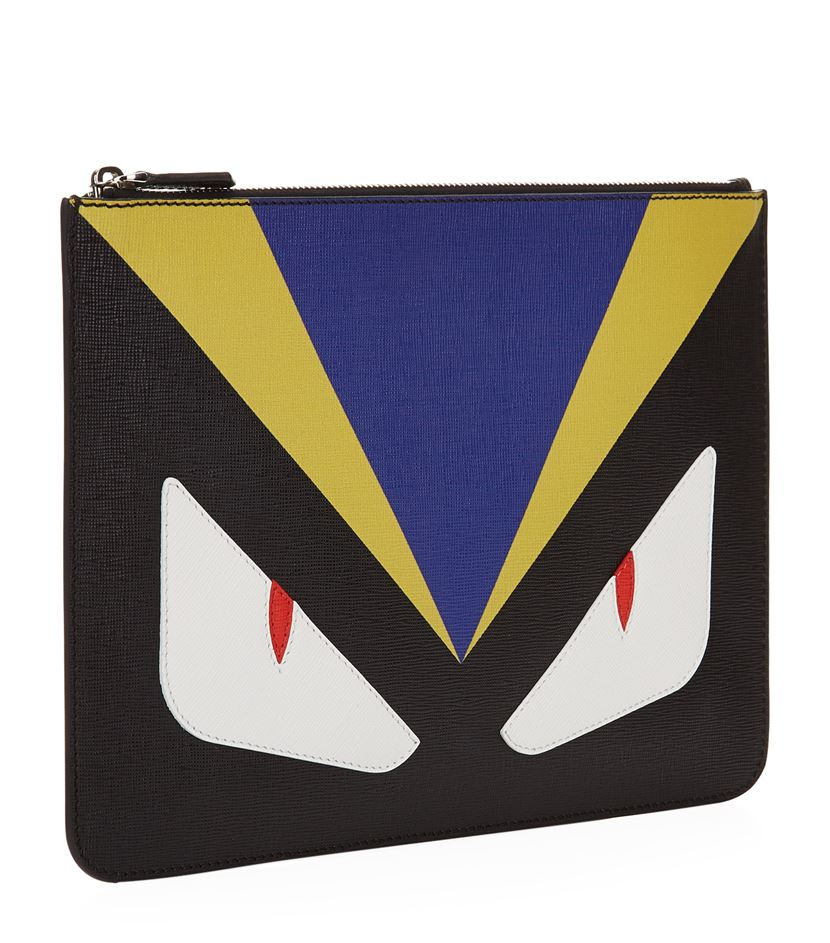 Fendi Monster Eyes Leather Pouch for 
