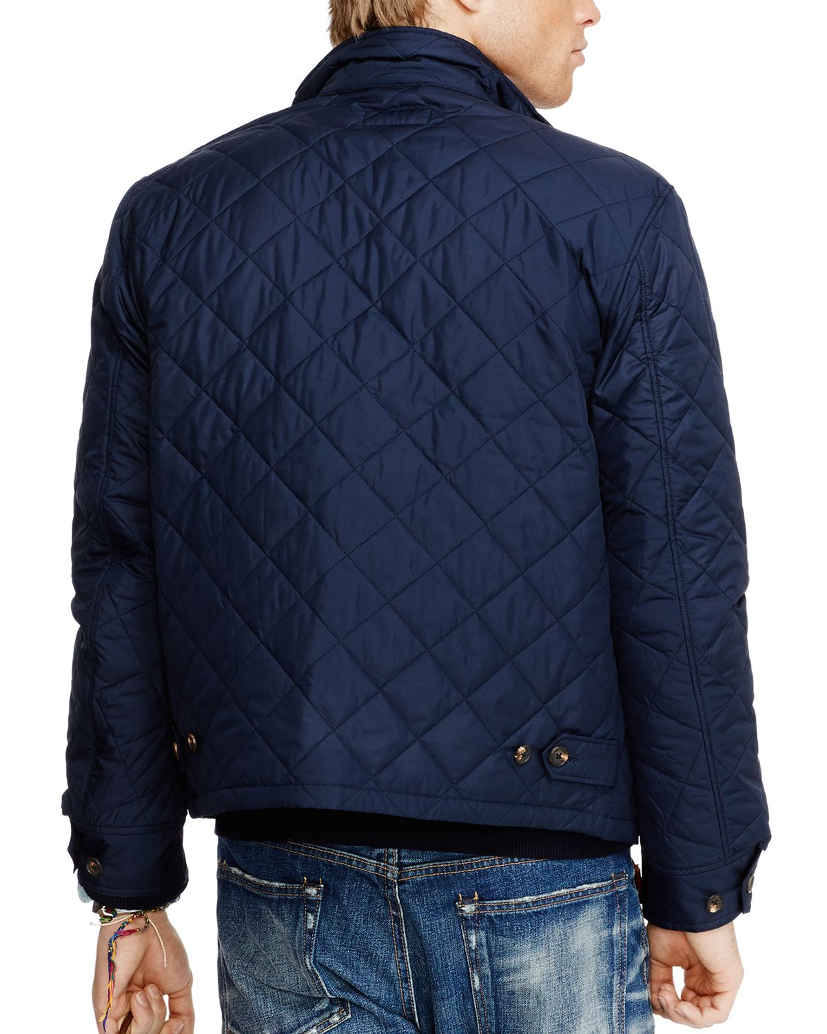 Ralph Lauren Quilted Barracuda Jacket Blue for Men - Lyst