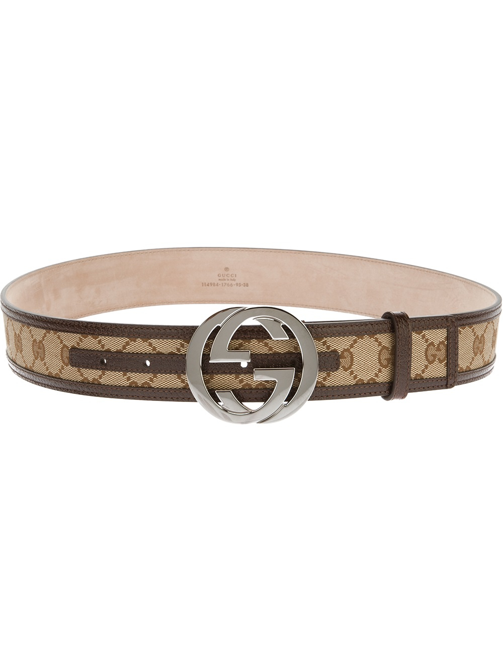 Gucci Logo Belt in Brown for Men