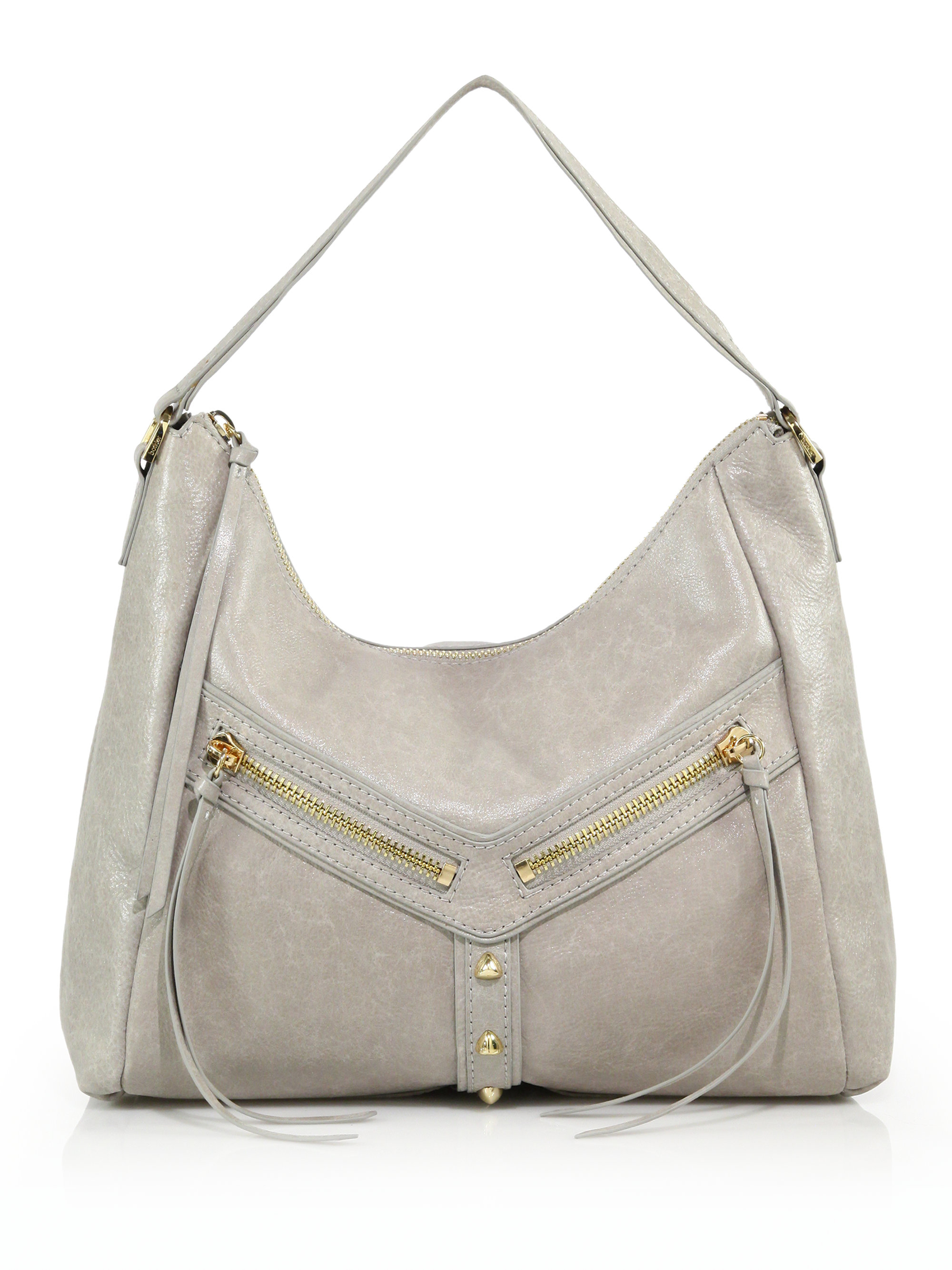 Botkier Trigger Leather Hobo Bag in Gray | Lyst