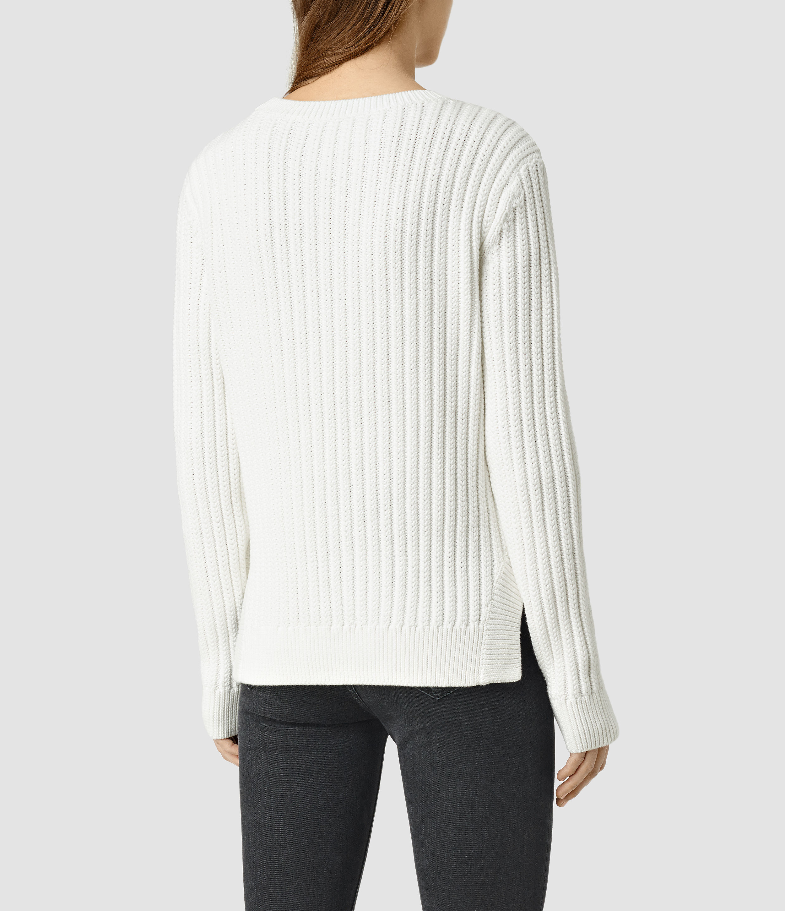white rib jumper
