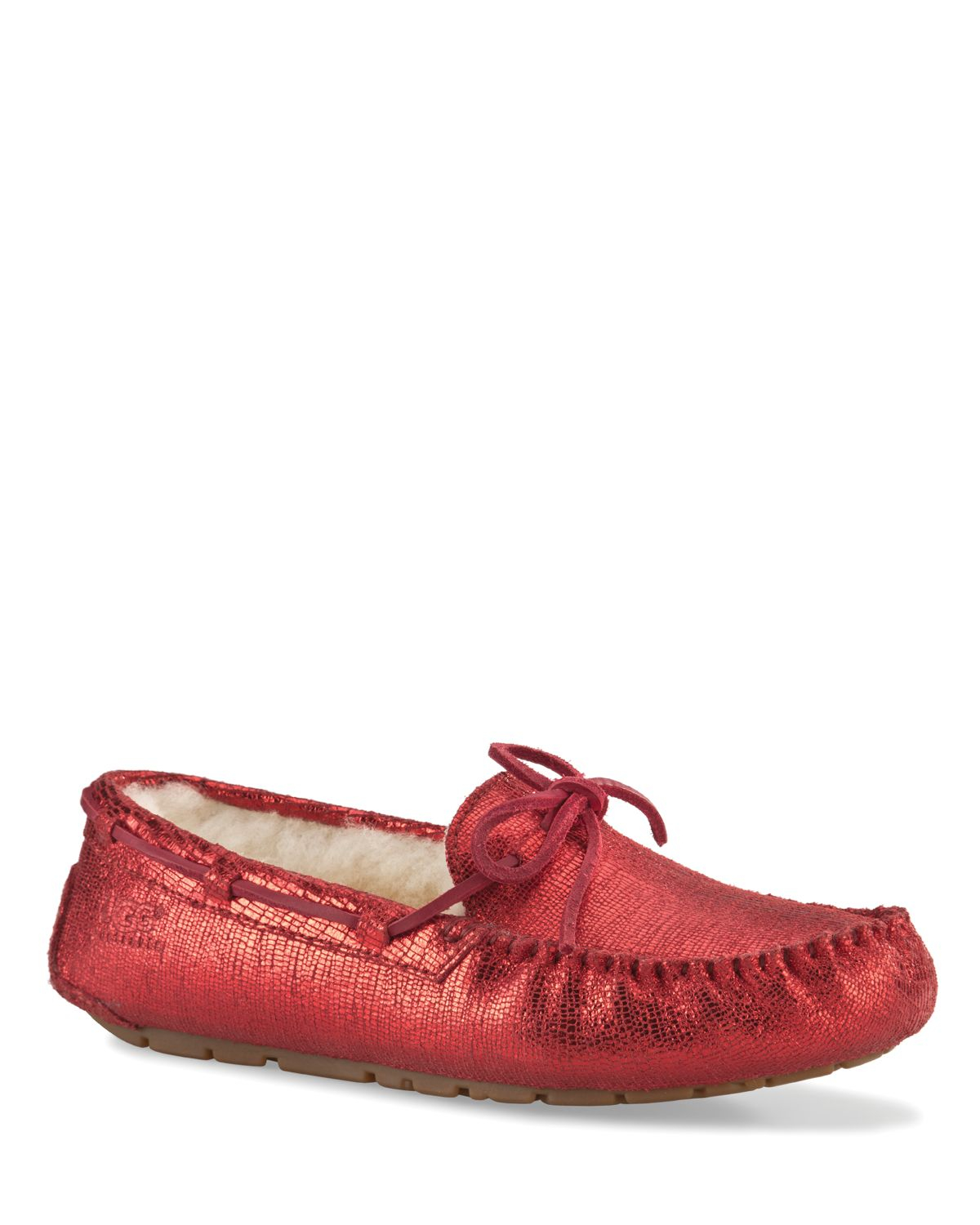 red ugg moccasins