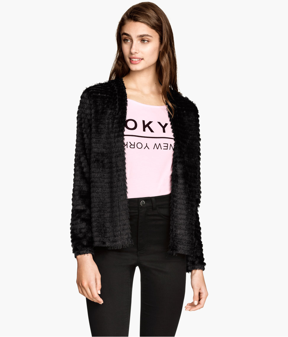 fringe cardigan h&m