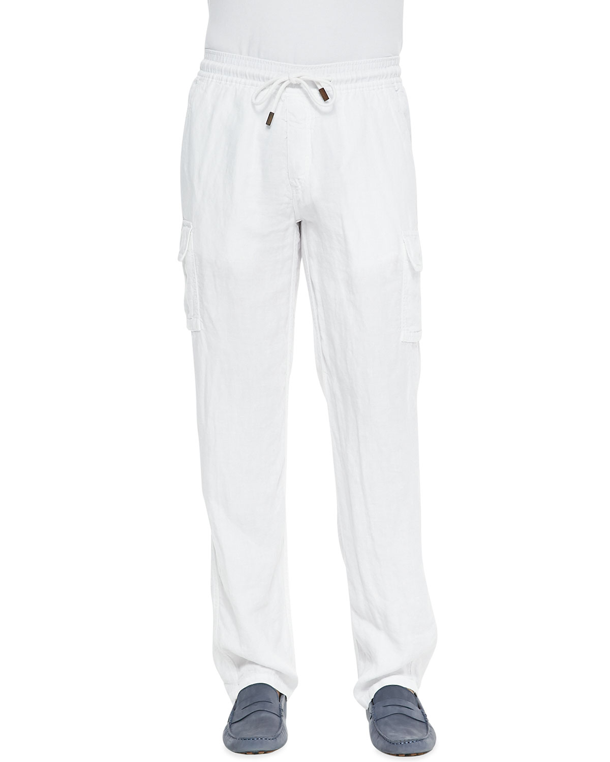 Lyst - Vilebrequin Linen Cargo Pants in White for Men