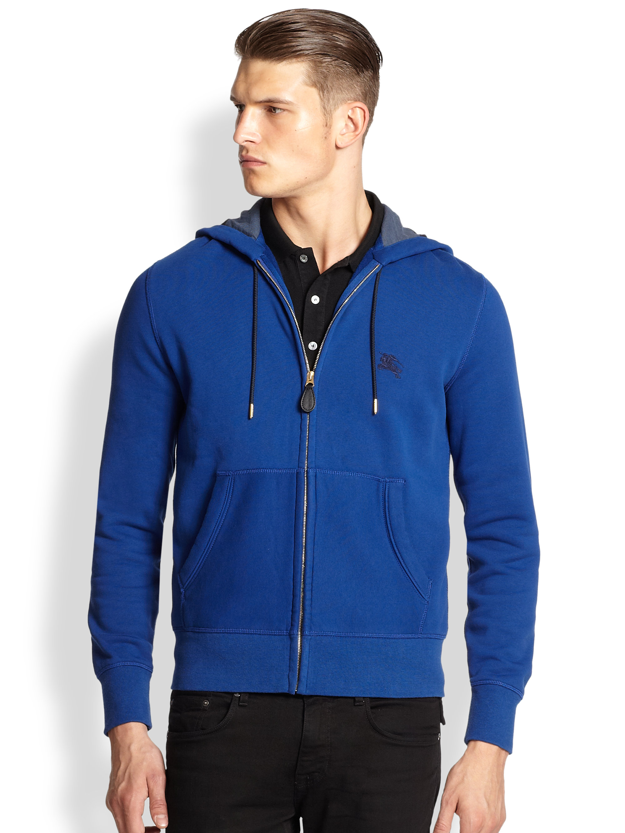 burberry hoodie mens blue