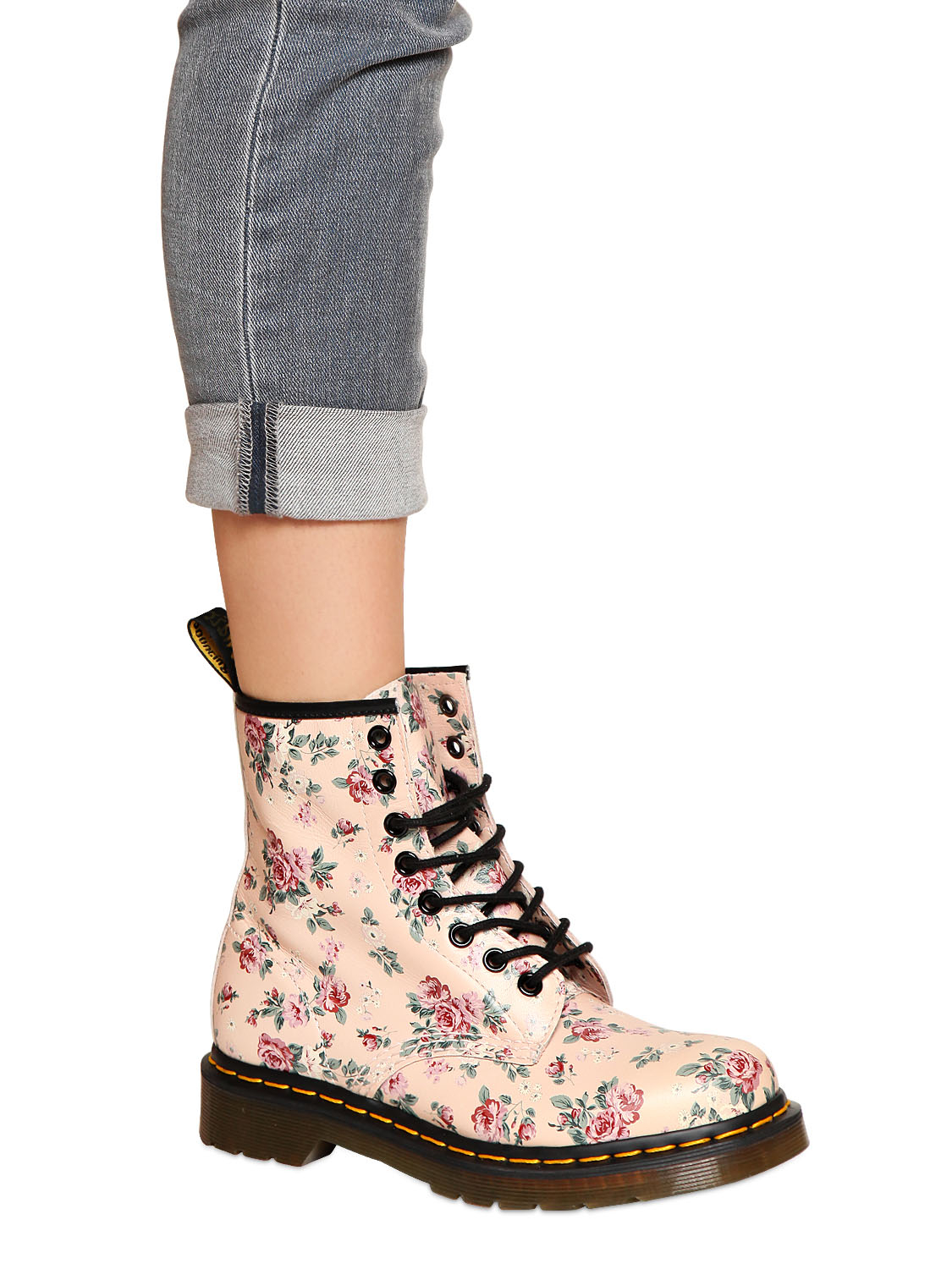 floral doc marten style boots