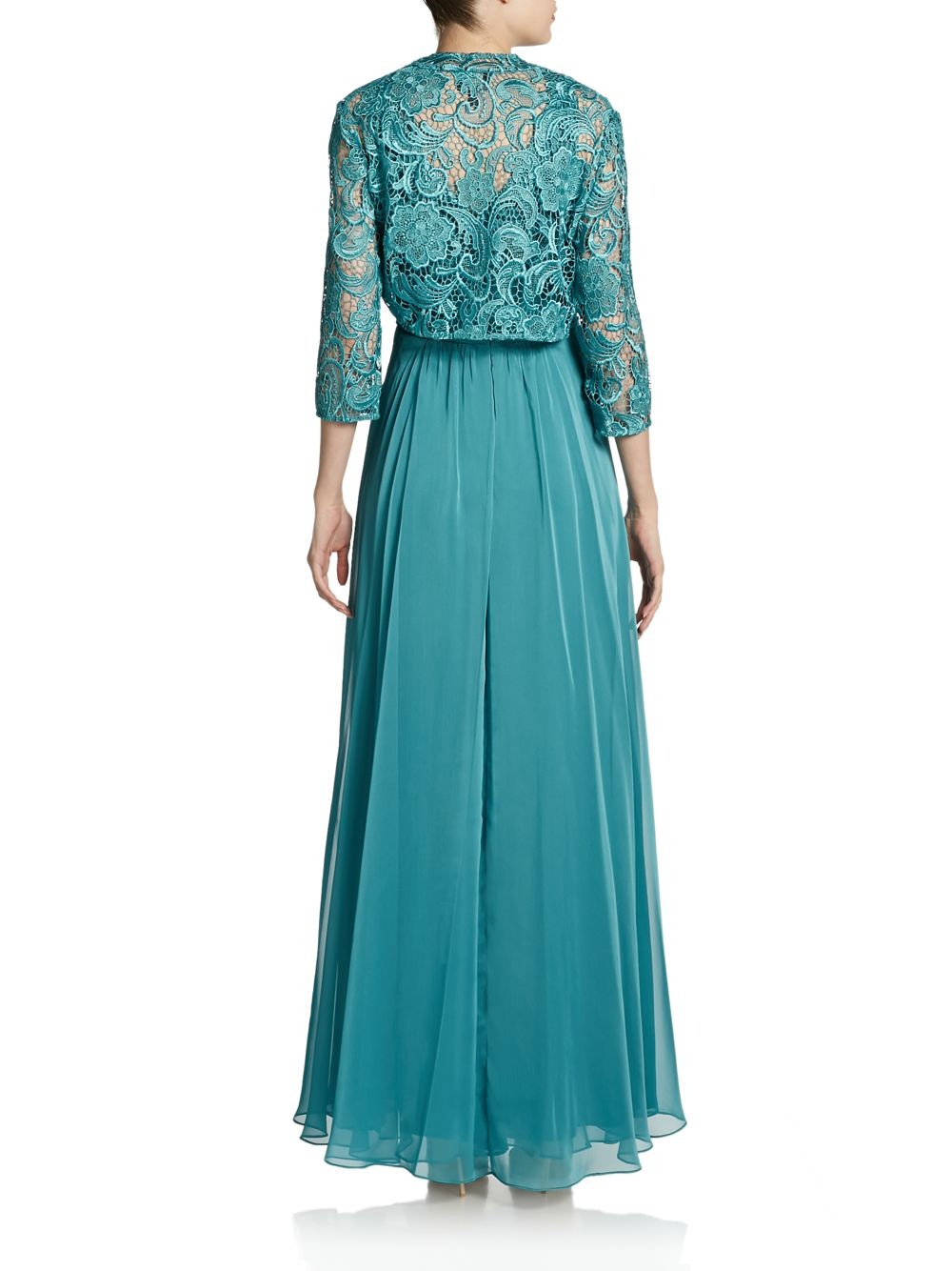 shrug and gown