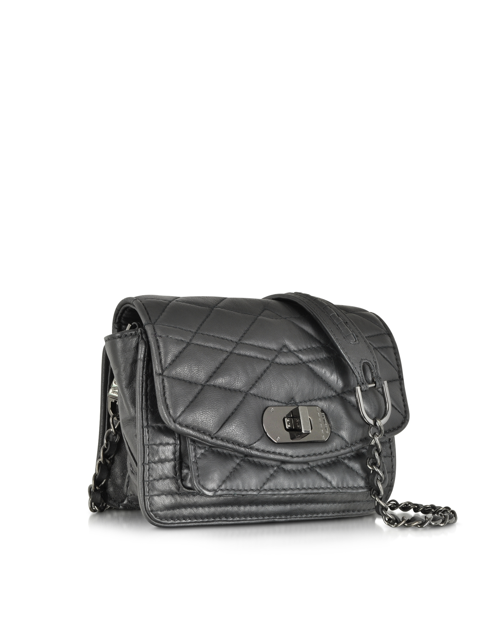 Zadig & Voltaire Black Quilted Leather Skinny Love Crossbody Bag Lyst