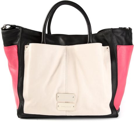 See By Chloé Nellie Colour Block Tote in Pink (black) | Lyst