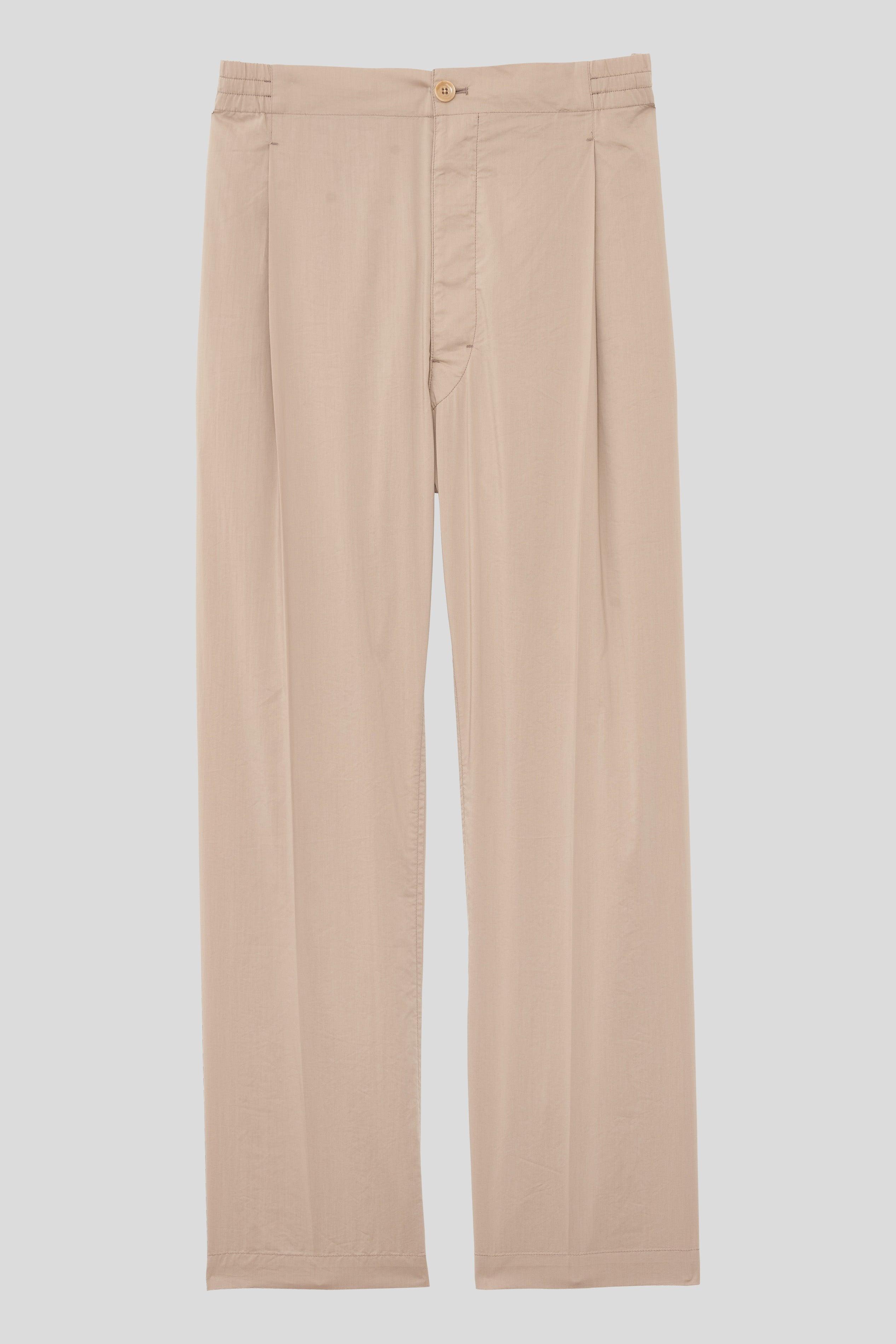 Lemaire Cotton Easy Pleated Pants Pale 