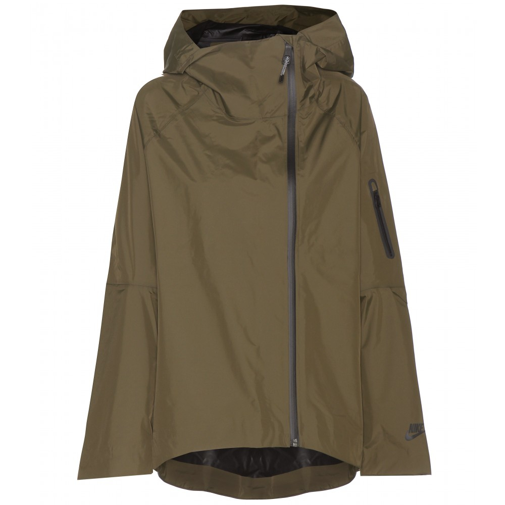 Nike Woven H2o Raincoat in Black (Green) - Lyst