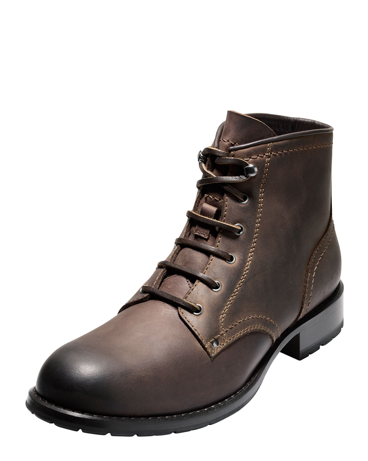 Cole haan Wayne Leather Lug Boot in Brown for Men | Lyst