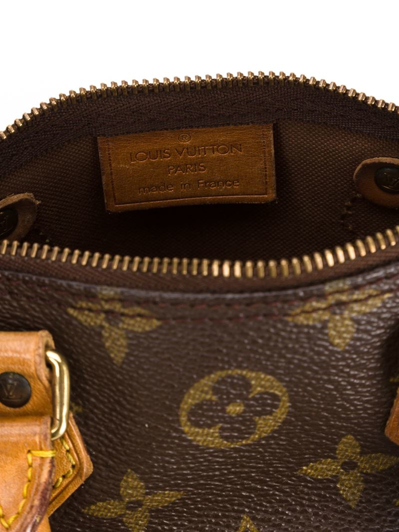 Louis Vuitton Mini &#39;Speedy&#39; Tote in Brown - Lyst
