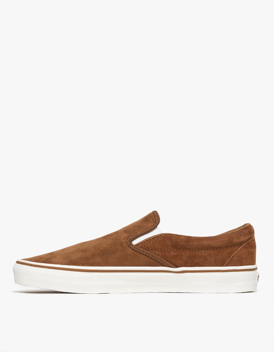 vans classic slip on brown