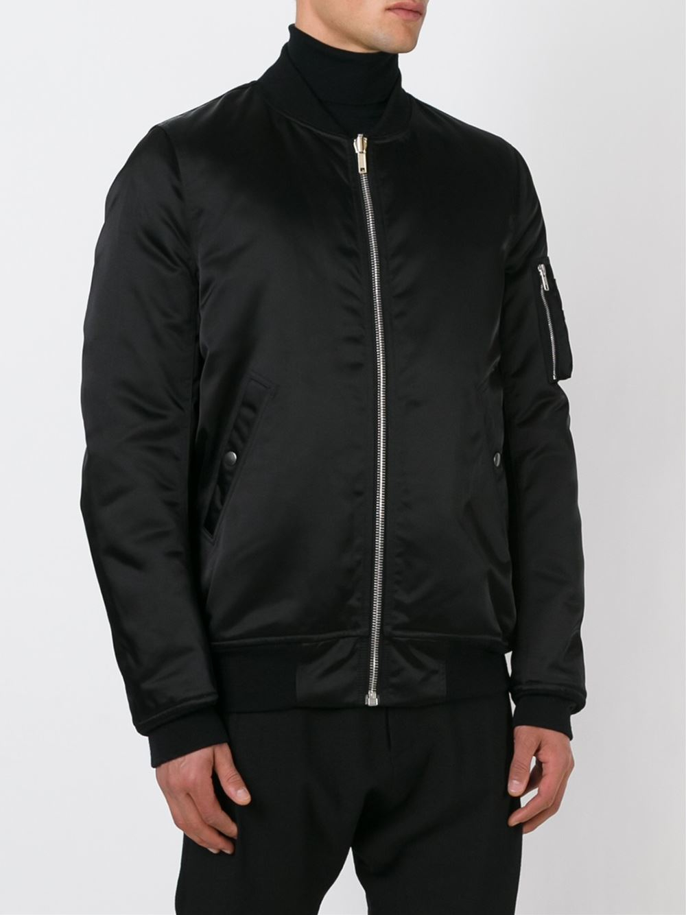 Rick owens Classic Bomber Jacket in Black for Men | Lyst