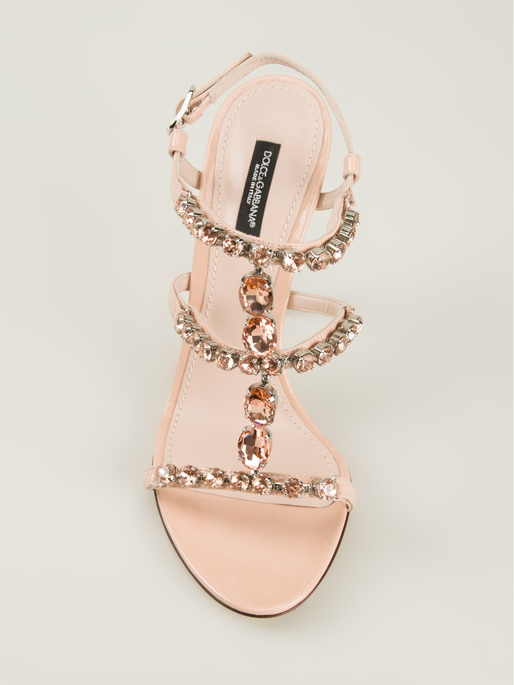 Dolce & Gabbana Embellished Sandals in Metallic (Pink) - Lyst