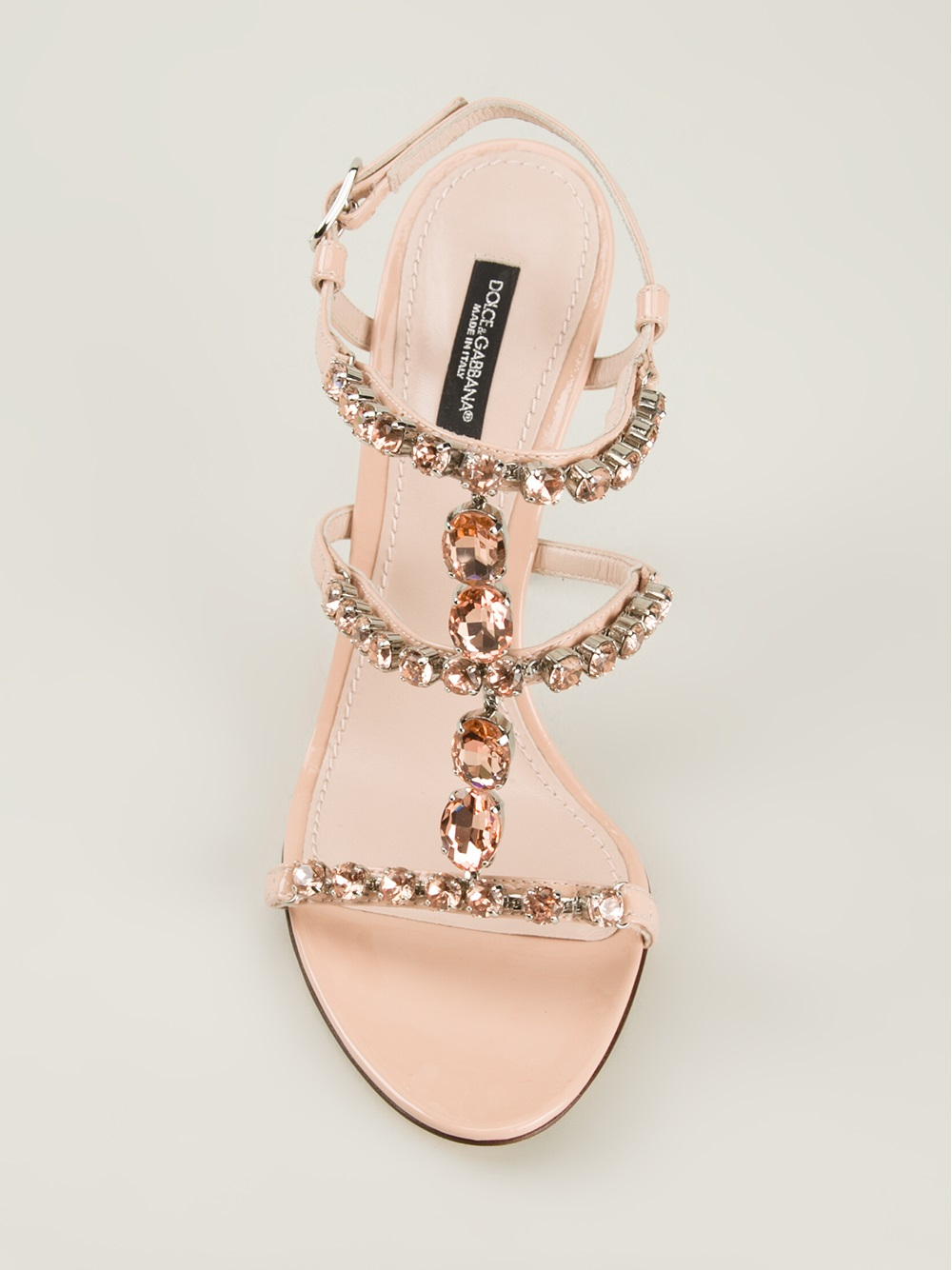 Dolce & Gabbana Embellished Sandals in Metallic (Pink) Lyst