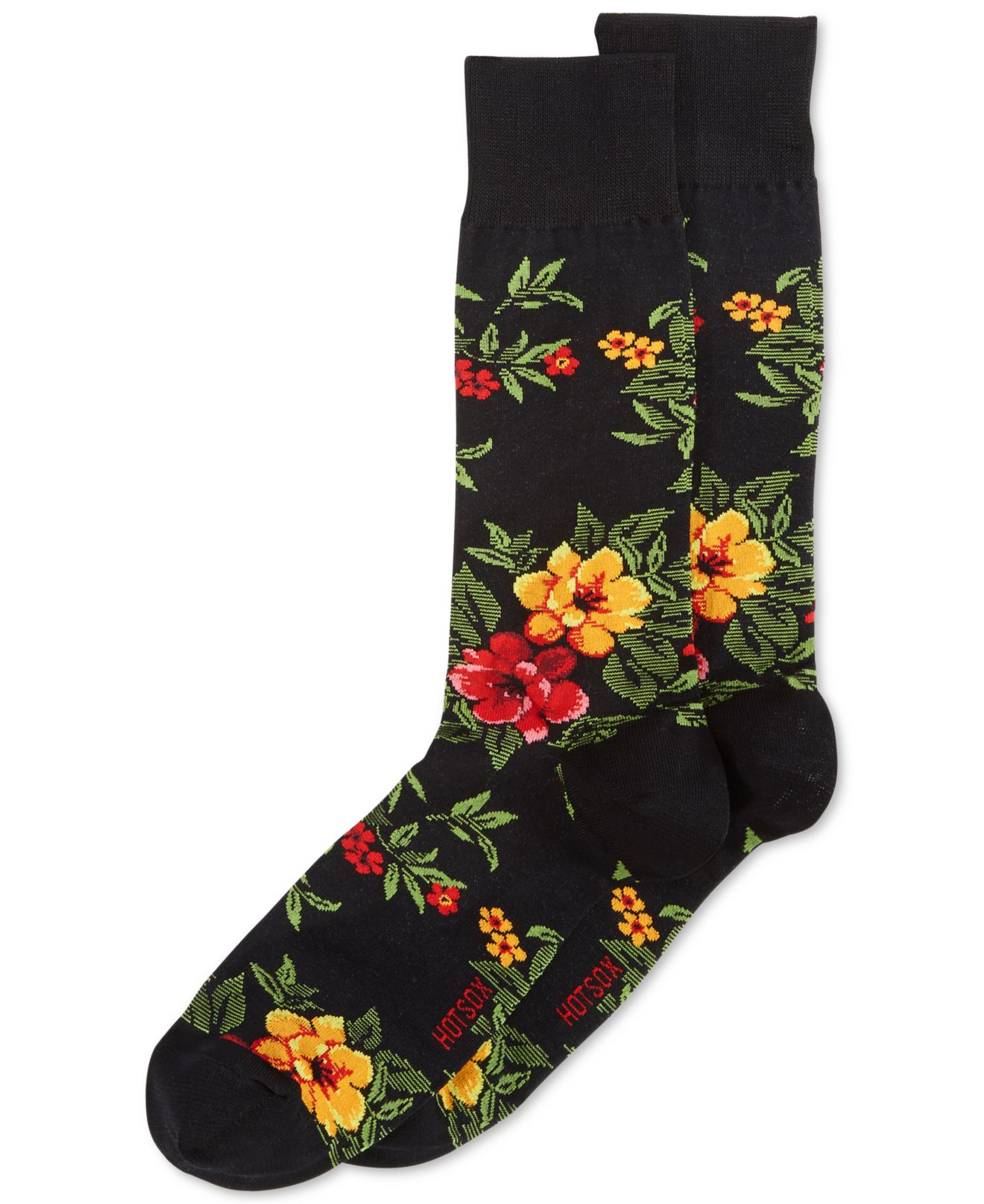 mens floral print socks