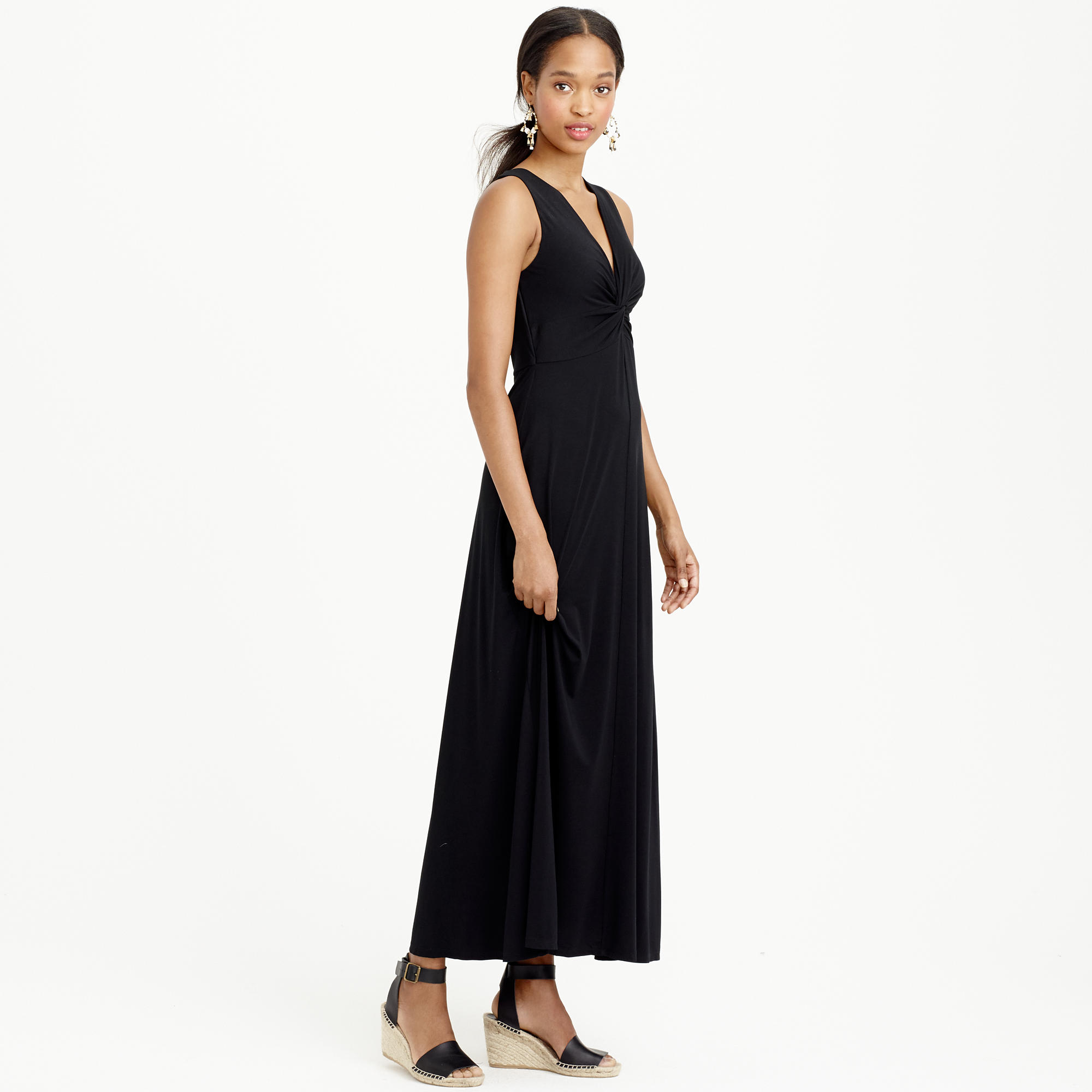 J.crew Knotted Maxi Dress in Black Lyst