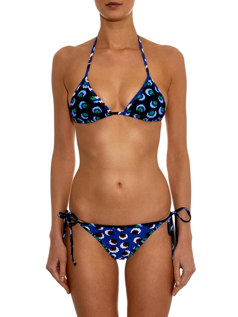 Print triangle bikini Free porn young cunnilinguis