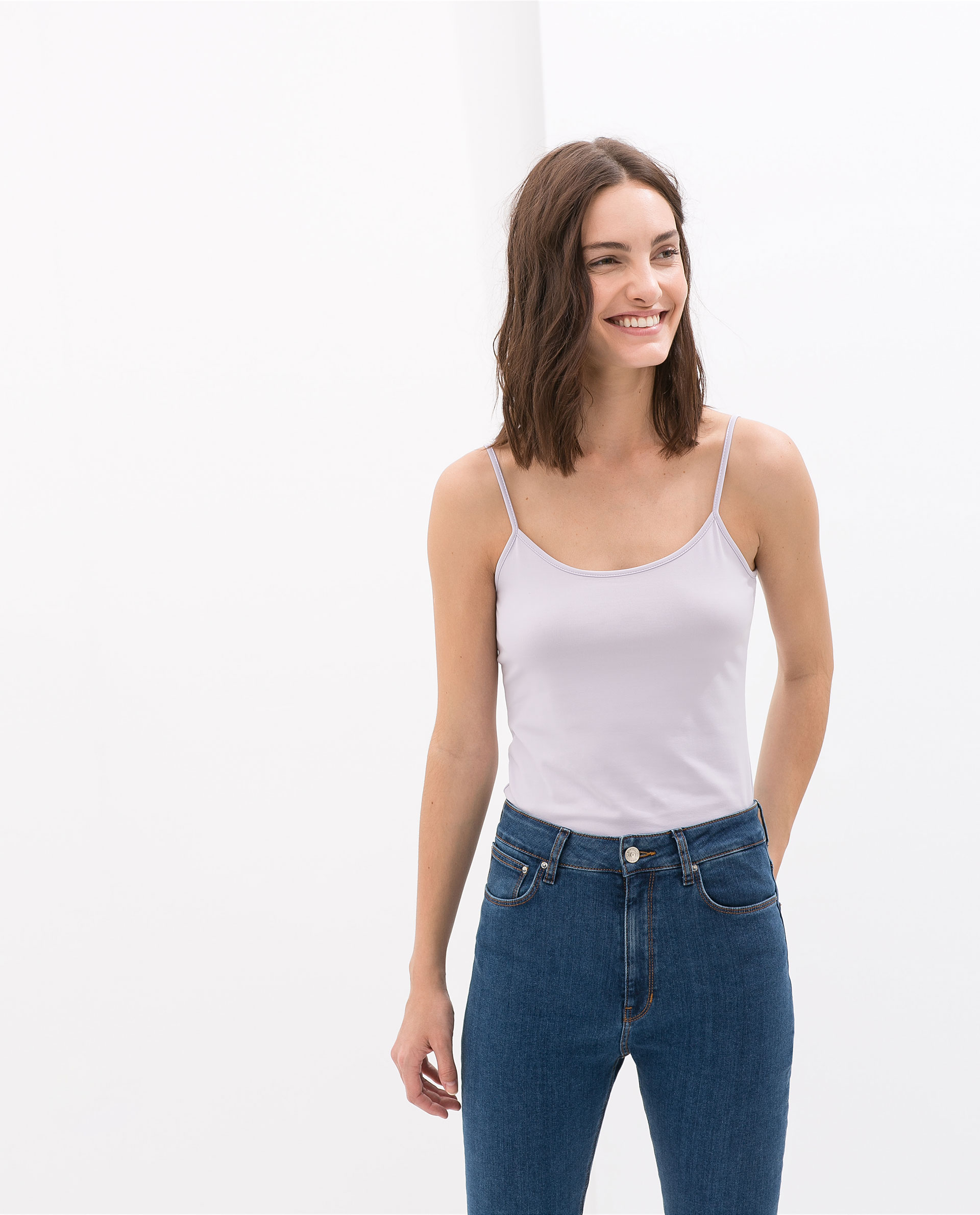 Zara Camisole Top in Purple Lyst