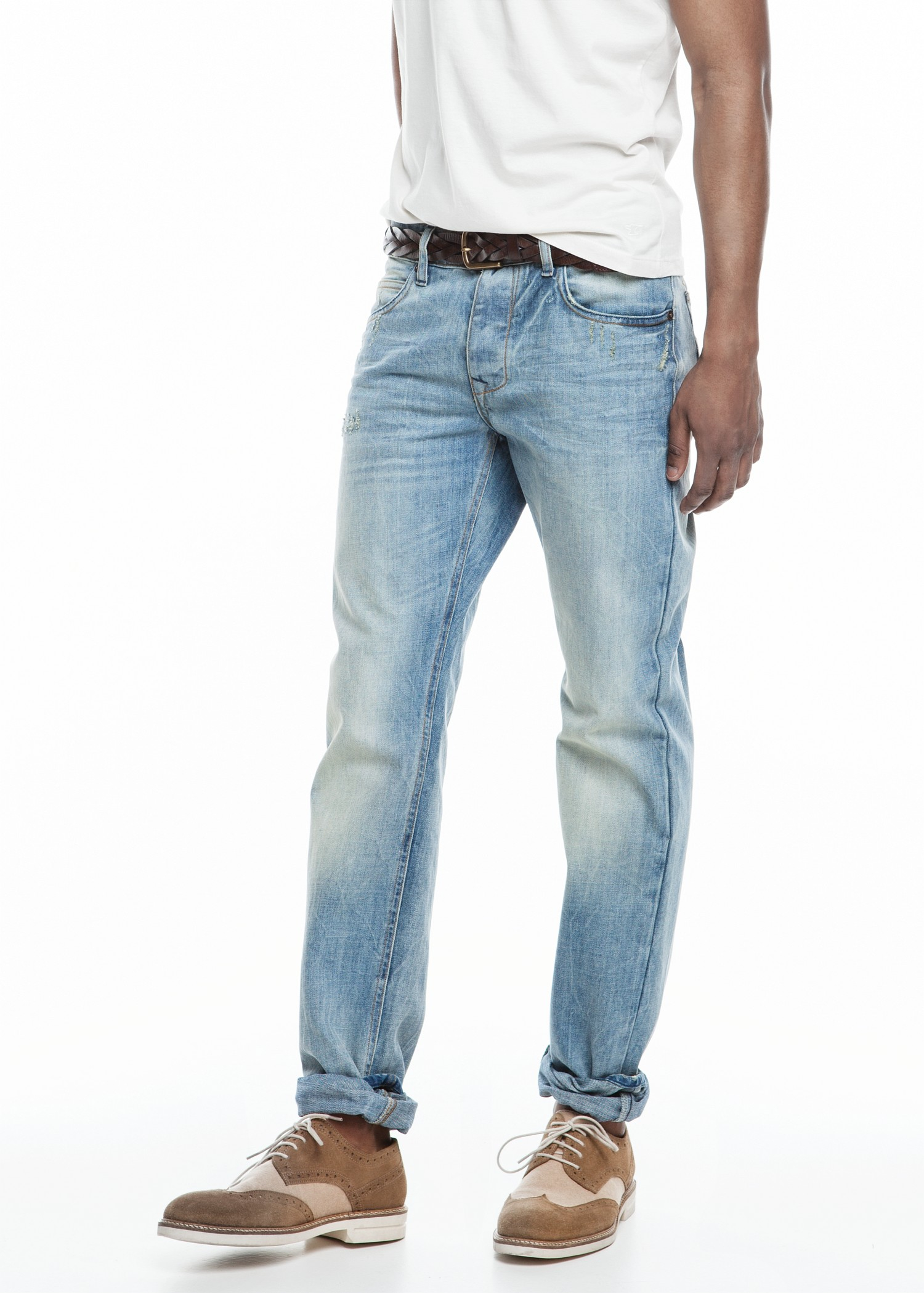 Lyst - Mango Slimfit Medium Wash Steve Jeans in Blue for Men