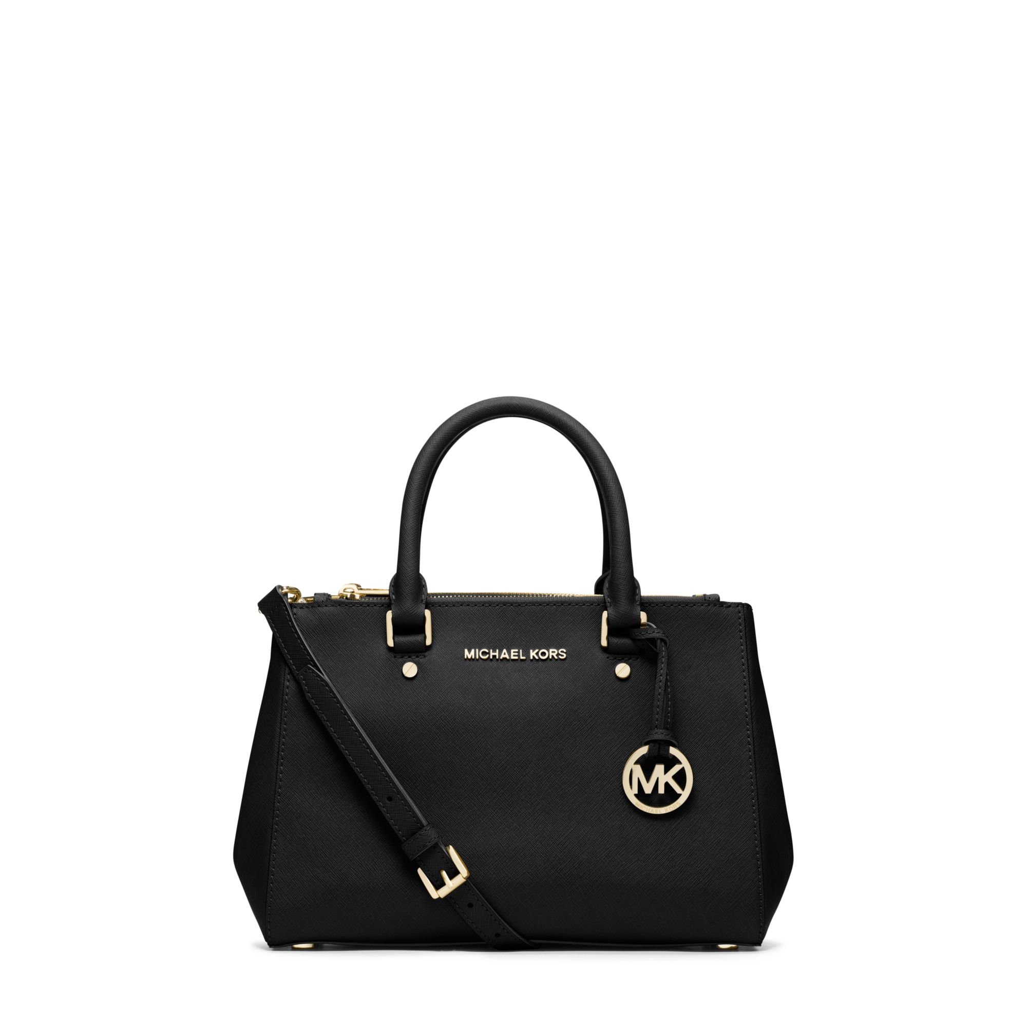 Lyst - Michael Kors Sutton Small Saffiano Leather Satchel in Black