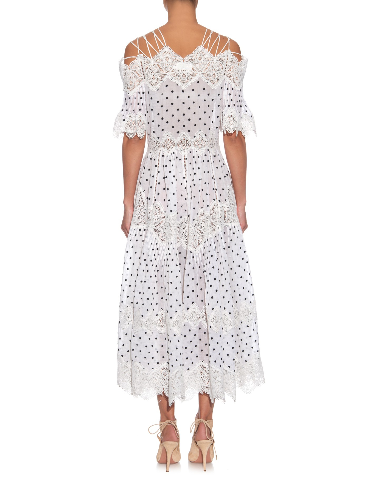 zimmermann white polka dot dress