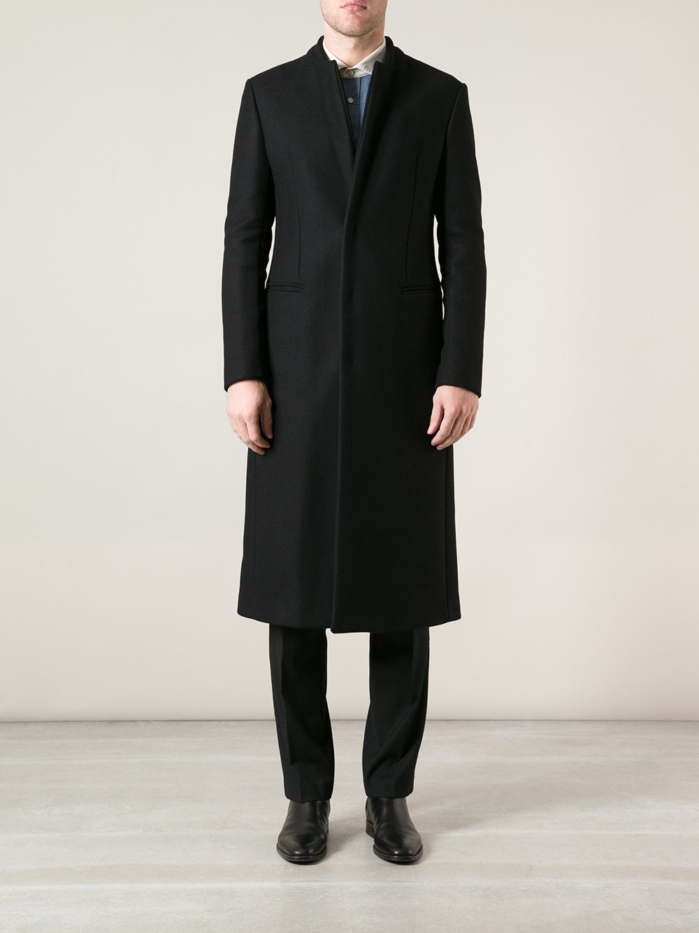 black formal coat