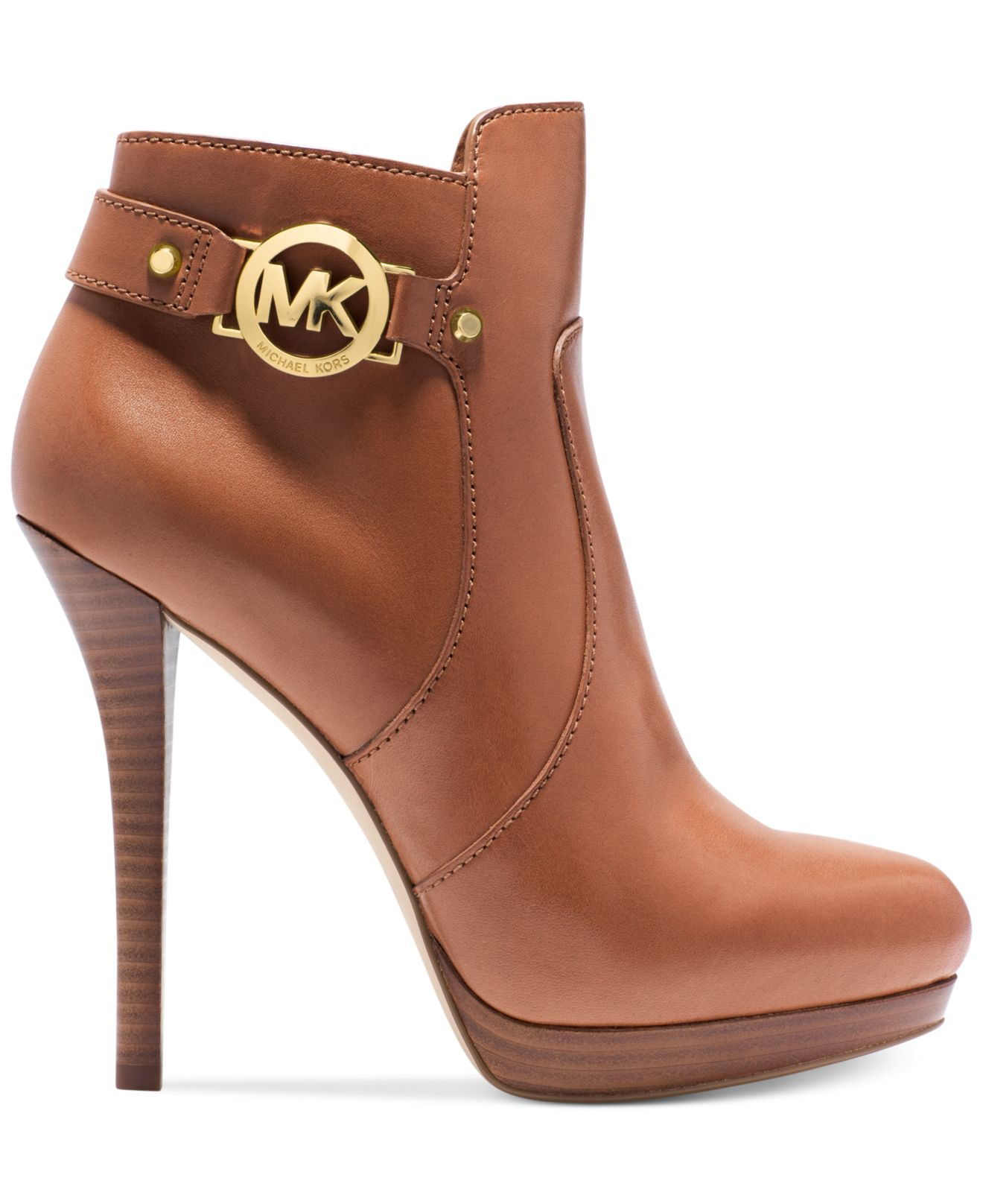 michael kors booties brown