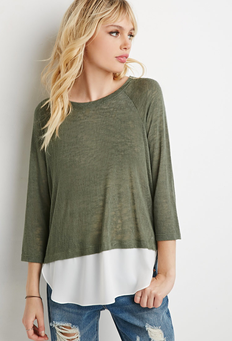 Forever 21 Layered Split-back Sweater 