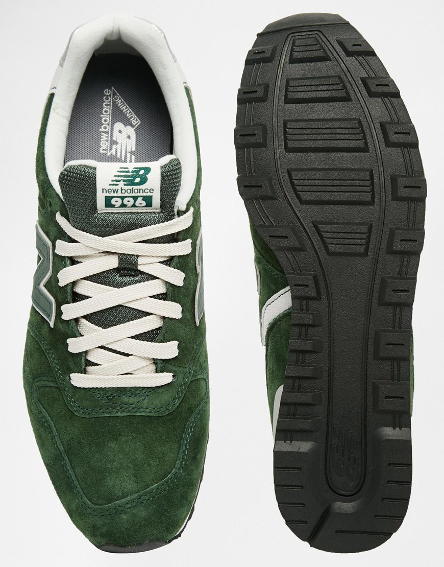 New Balance 996 Suede Trainers in Green 